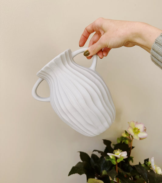 Wavy Amphora Vase